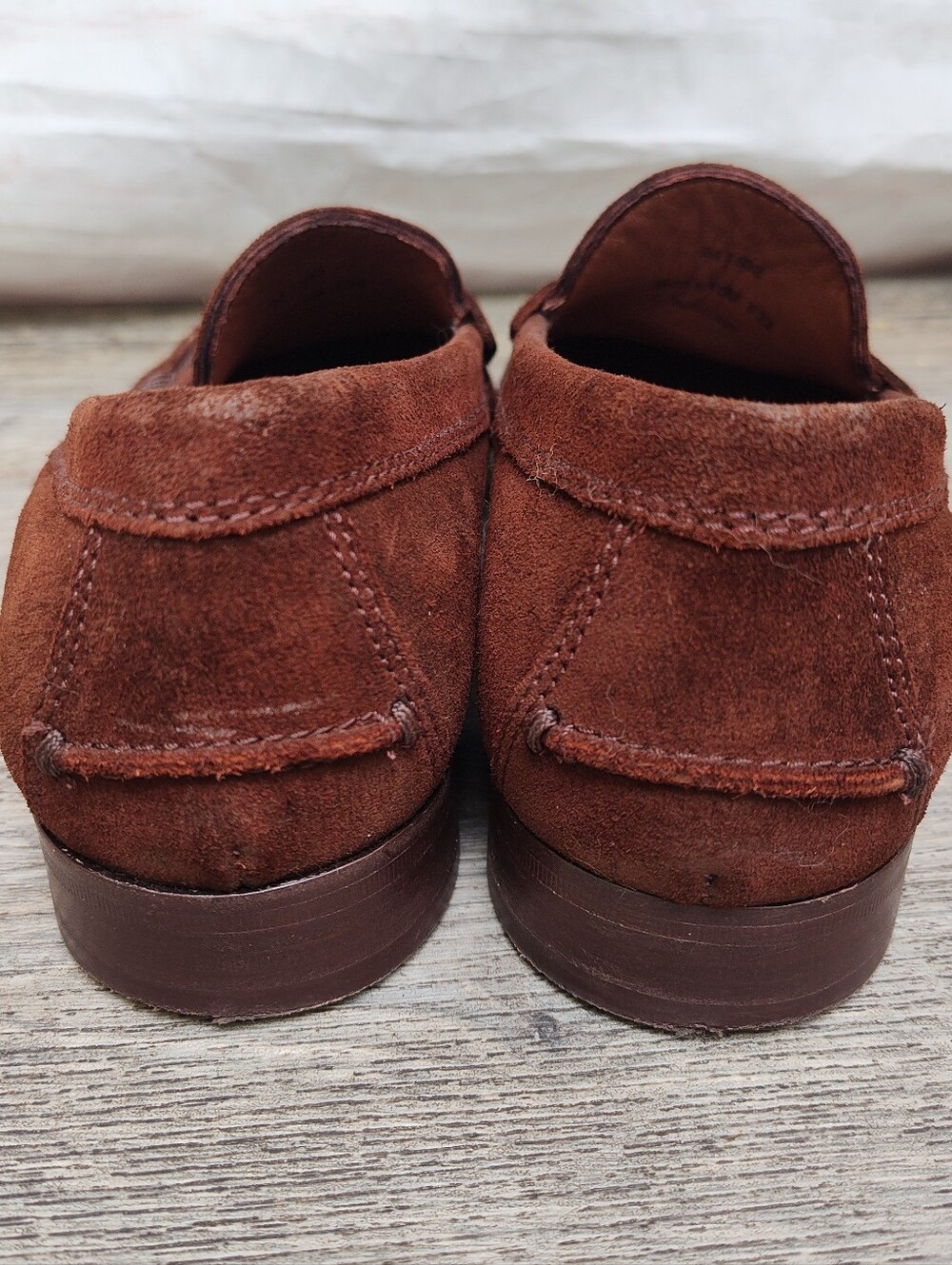 Johnston & Murphy Brown Suede Baldwin Penny Loafers,Sz 10M - Picture 6 of 8